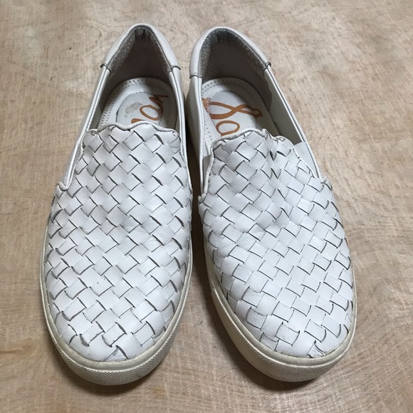 Sam Edelman Eda White Leather Sneakers Size 6.5 - Picture 2 of 8